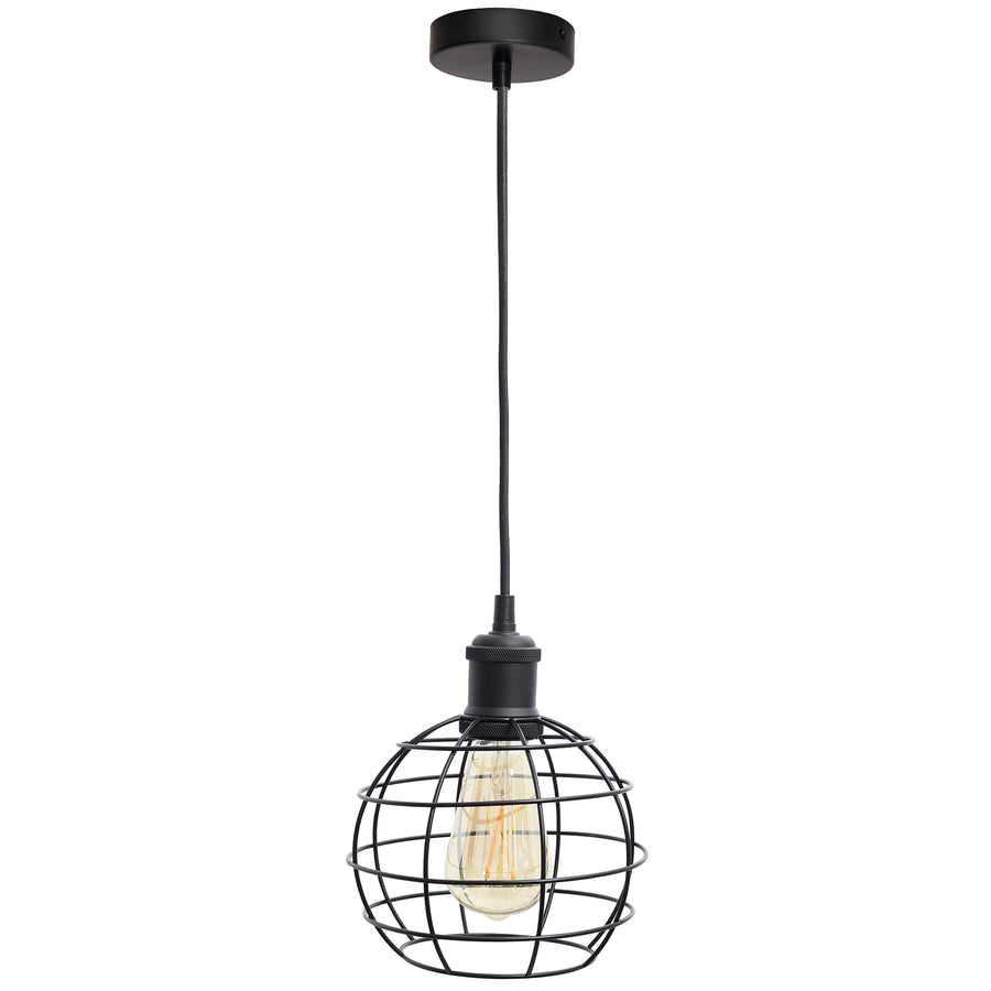 4Lite Wiz Connected Bird Cage Pendant with Amber ST64 Filament LED Smart Bulb