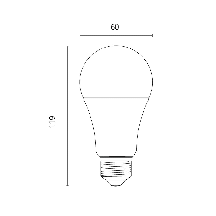 4Lite Wiz Connected A60 Warm White Smart Light Bulb - E27