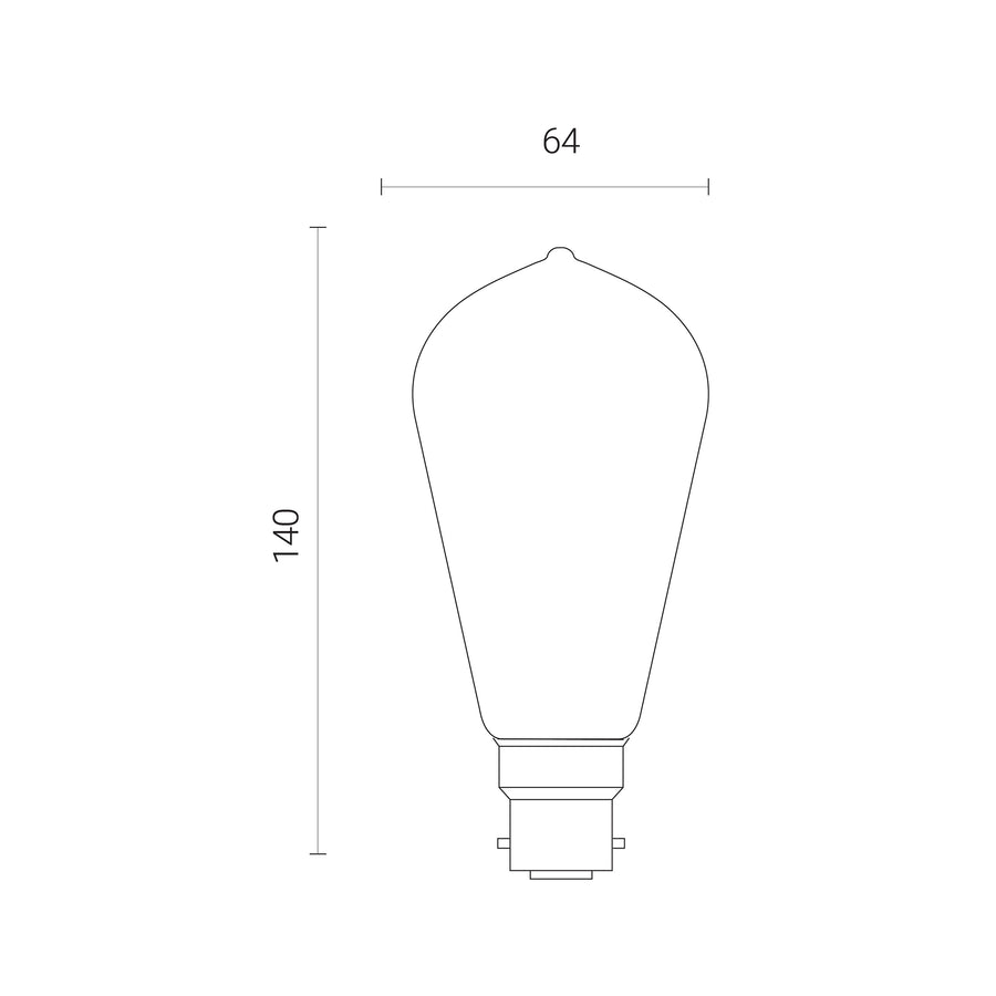 4Lite Wiz Connected LED Smart ST64 Filament Bulb Smoky BC (B22) Tuneable White & Dimmable