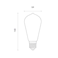 4lite WiZ Connected E27 Vintage Gold Smart Bulbs, 4 Pack