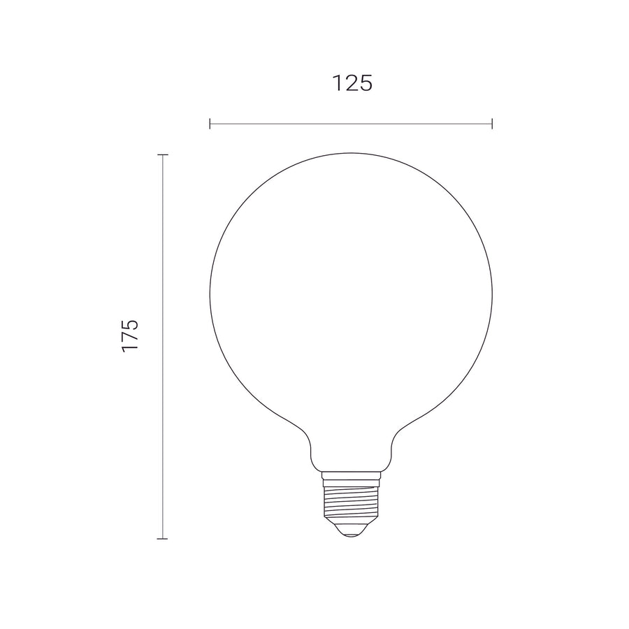4Lite Wiz Connected LED Smart Globe G125 Filament Bulb Amber ES (E27) Tuneable White & Dimmable