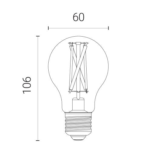 LED Smart A60 Filament Bulb Clear ES (E27) Wi-Fi & Bluetooth