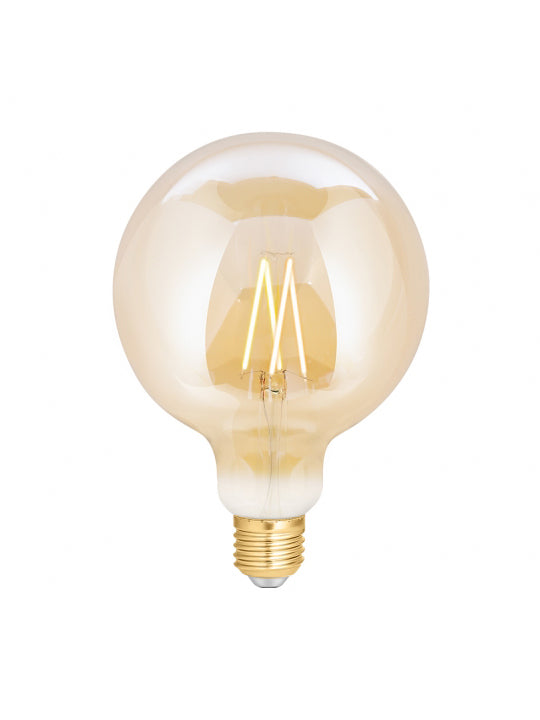 4Lite Wiz Connected LED Smart Globe G125 Filament Bulb Amber ES (E27) Tuneable White & Dimmable