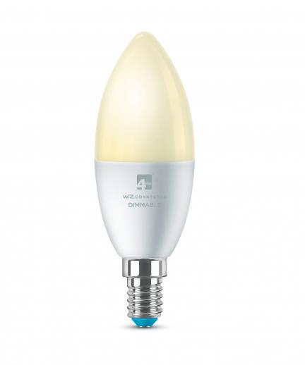 4lite WiZ Connected LED Smart E14 Candle Bulb Warm White Wifi & Bluetooth