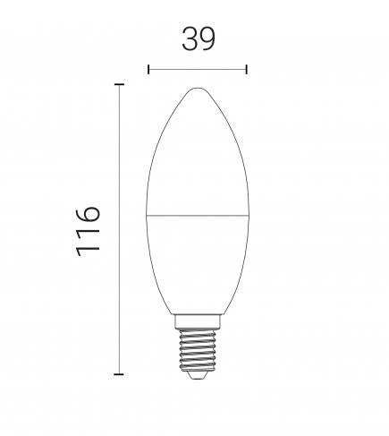 4lite WiZ Connected LED Smart E14 Candle Bulb RGB & Tunable White Wifi & Bluetooth