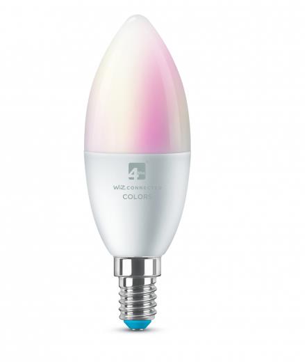 4lite WiZ Connected LED Smart E14 Candle Bulb RGB & Tunable White Wifi & Bluetooth