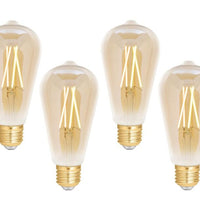 4lite WiZ Connected E27 Vintage Gold Smart Bulbs, 4 Pack