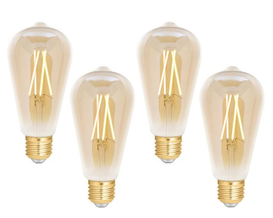 4lite WiZ Connected E27 Vintage Gold Smart Bulbs, 4 Pack