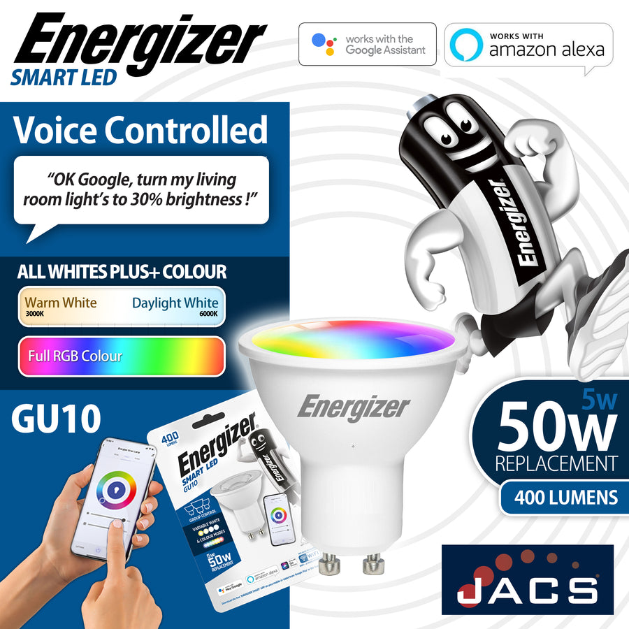 Energizer Smart GU10 - 4.9w - Colour Changing - 350lm