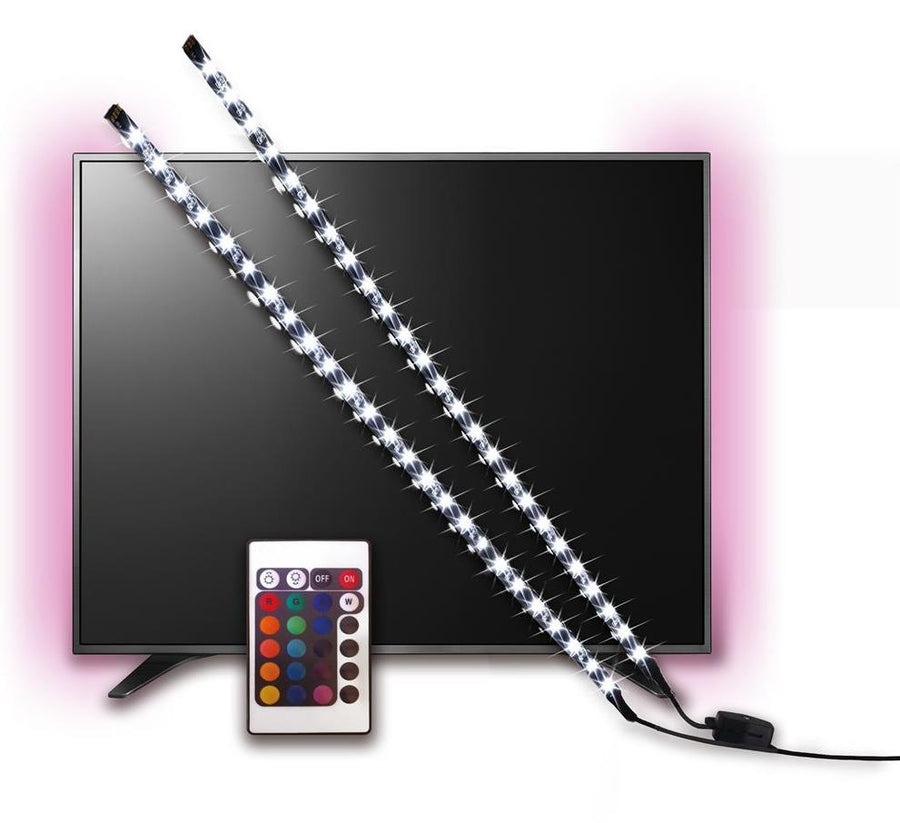 Energizer Led 2 X 50cm Rgb Flexi Usb Tv Striplight 3.2w - Colour Changing
