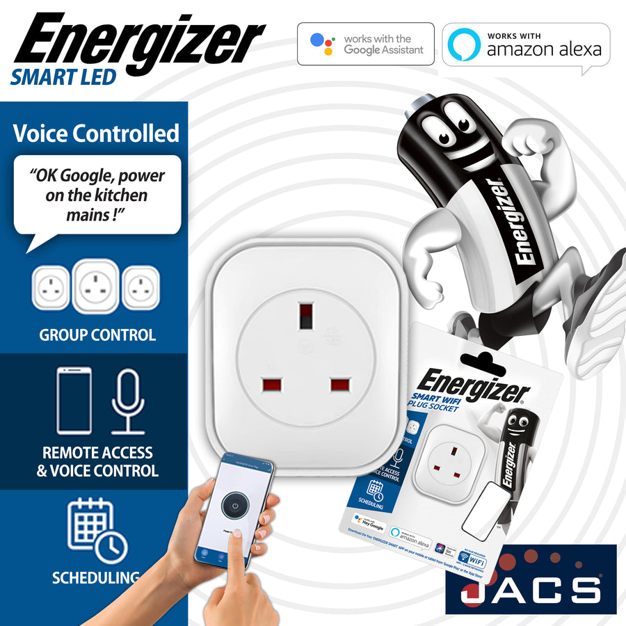 S17165 Energizer Smart Wifi Plug - Uk 3 Pin