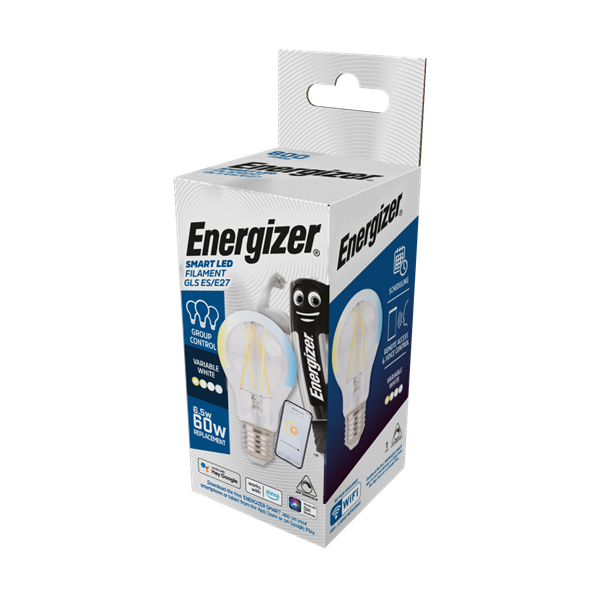 S18477 Energizer Smart E27 (ES) GLS Filament - 6.5w - 800lm