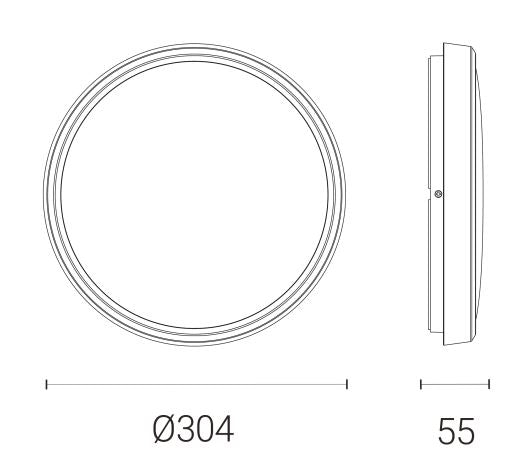 Smart LED Wall and Ceiling Light IP54 White WiFi/BLE