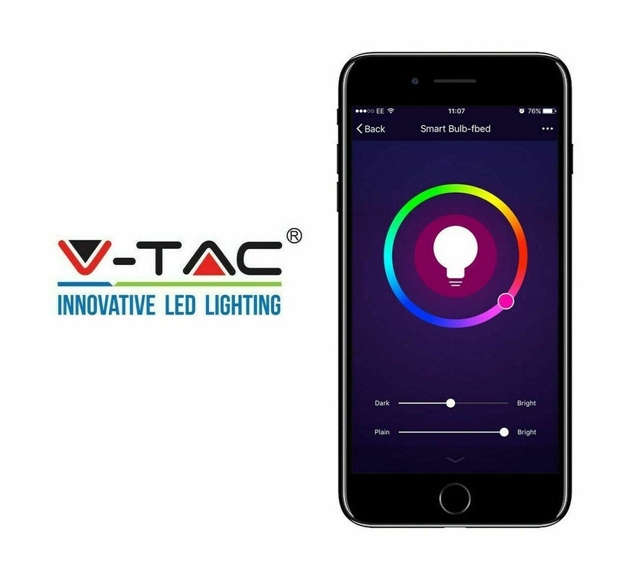 V-TAC Smart WiFi GU10 RGB + All Whites, Compatible with Alexa and Google Home (1 Bulb)